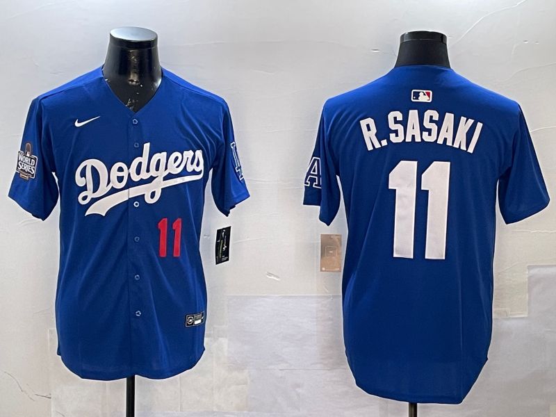 Men Los Angeles Dodgers 11 R.Sasaki Blue Fashion Game 2025 Nike MLB Jersey style 4